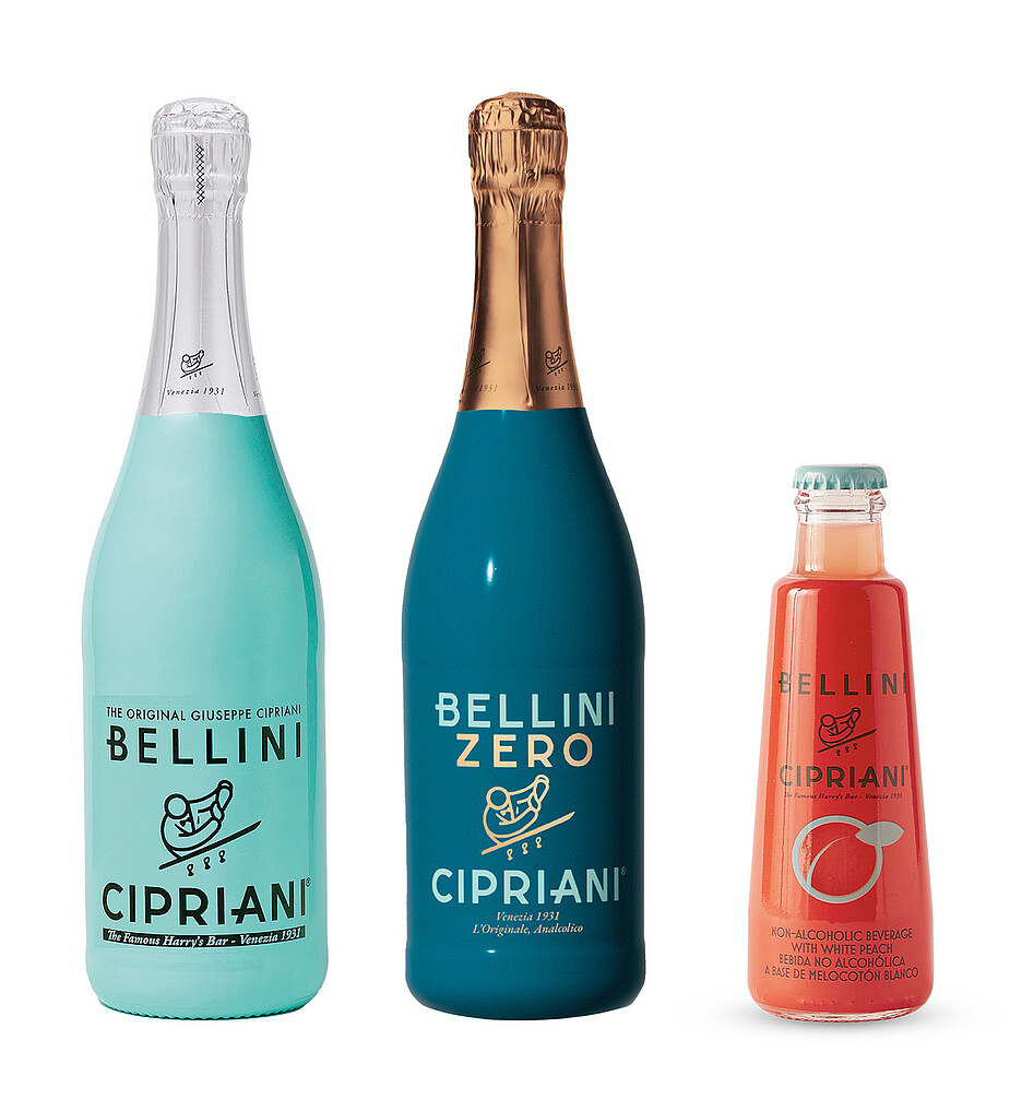 Delico importe depuis 1981 des produits alimentaires sélectionnés pour le marché suisse – entre autres des produits Cipriani comme le Bellini original à 5,5% vol. ainsi que les Bellini Zero et Virgin Bellini sans alcool.