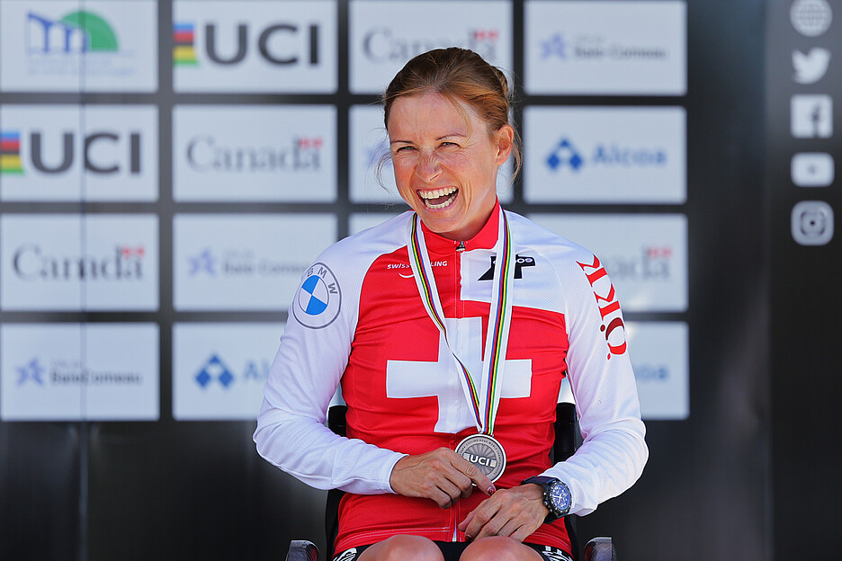 Sandra Stöckli a remporté cette année la médaille de bronze aux championnats du monde en course sur route au Canada ainsi que la deuxième médaille des championnats du monde.