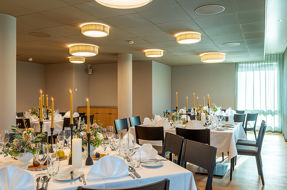 La salle de banquet du «Terra» permet d’organiser des repas de fête élégants.