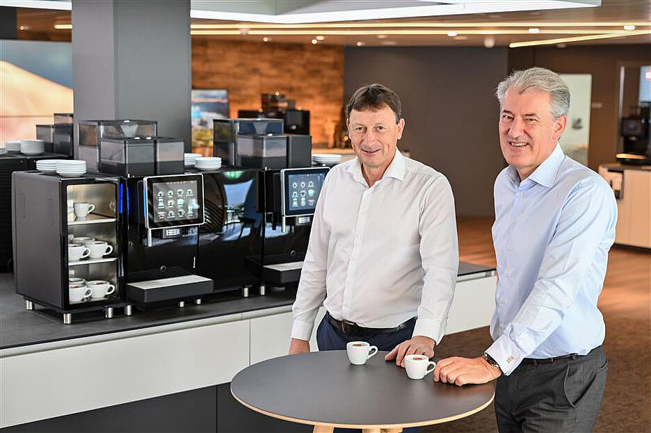 Le PDG Marco Zancolò (à droite) et Christof Hurni, VP Technology et responsable du marché suisse.