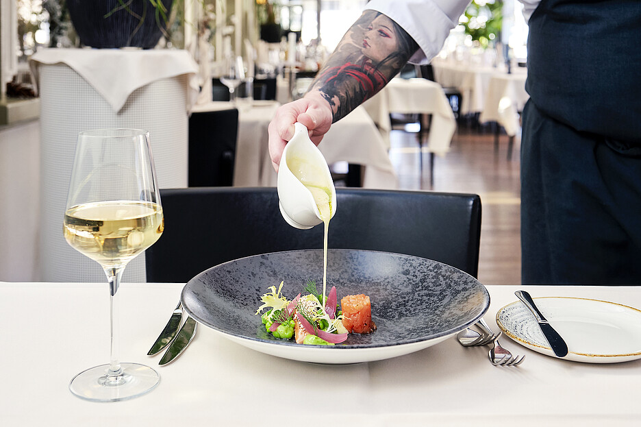 Haut de gamme, mais pas trop, telle est la devise de l’hôtel-restaurant Schützen.